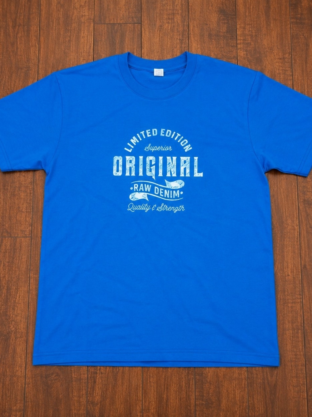 Amazon Royal Blue 'Original Raw Denim' Graphic Tee